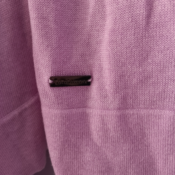 Lululemon Lavender Wrap-Front Knit Sweater Size 8 - Picture 7 of 8
